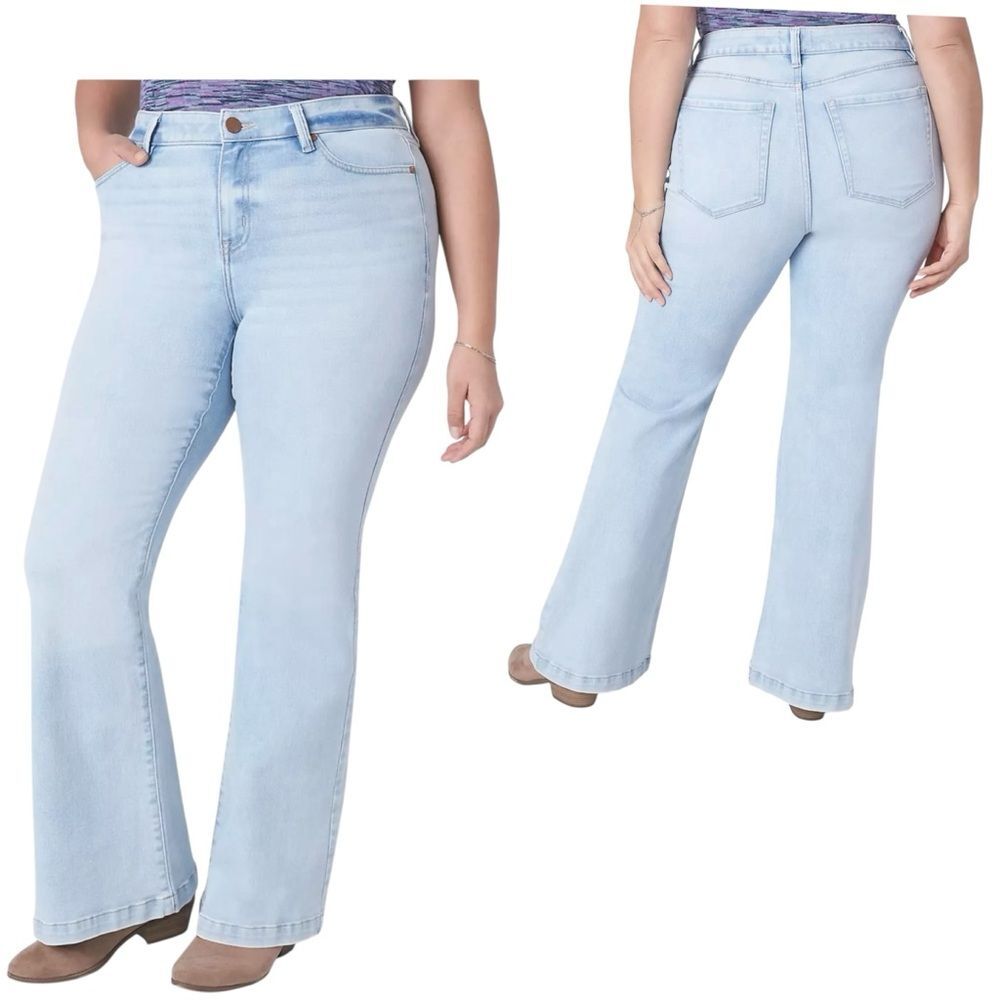 Lane Bryant Curvy Fit Body Icon Flare Jean 26 High Rise Flex Magic Waistband NWT